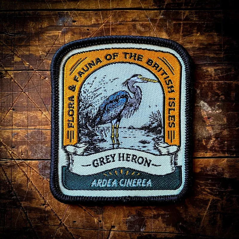 Grey Heron Patch - Adventure Patch Co.